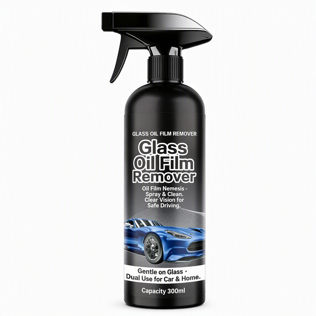 🎁2026 New Arrivals 50% OFF💥Car Glass Oil Film Remover Spray Powerful Windshield Decontamination and Bug Residue Cleaner for Clear Driving Vision