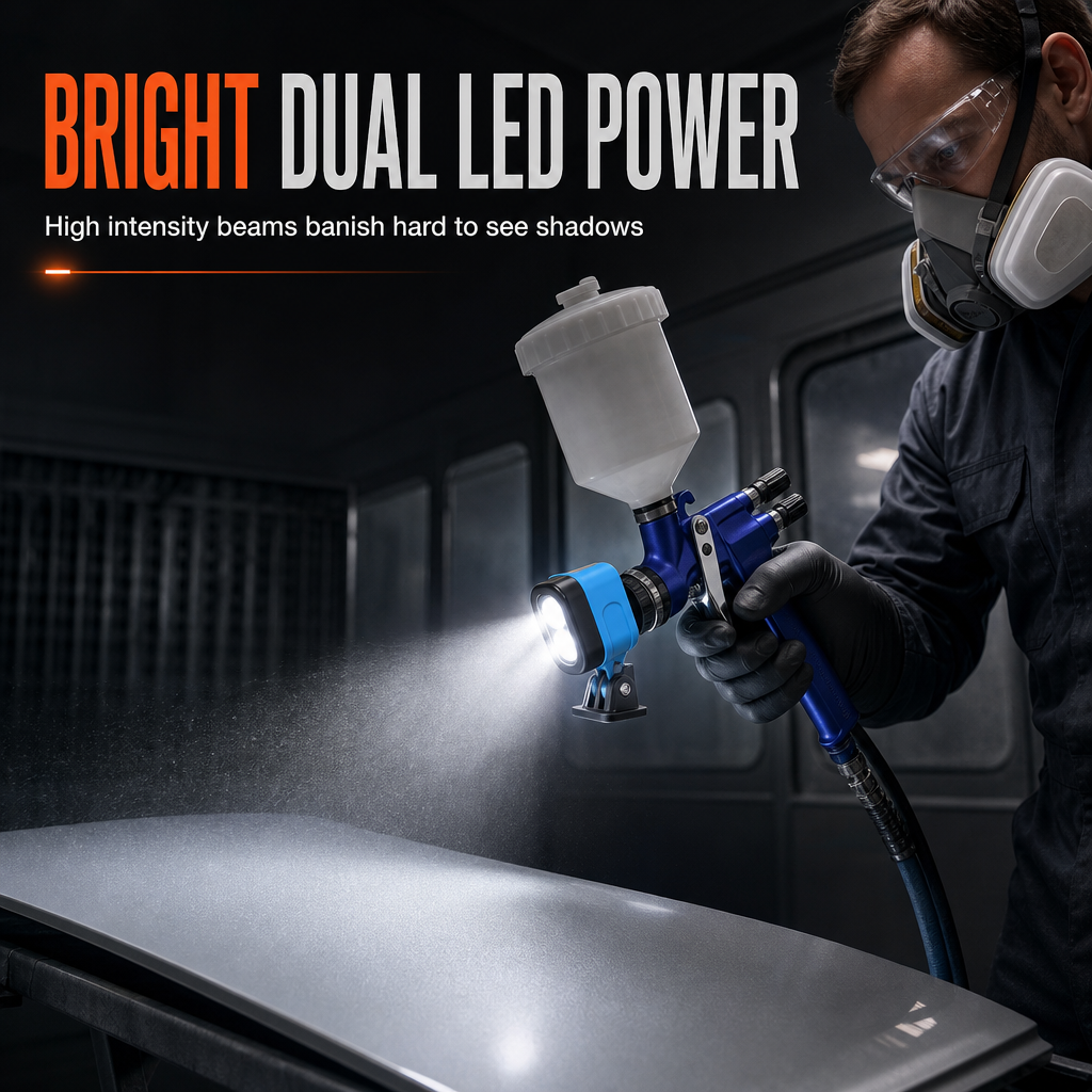⏰Spray Gun Light for Car and Furniture Touch Up Spraying Auxiliary Lighting Attachment for Coating and Coloring