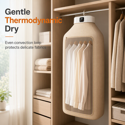 👕 Foldable Clothes Dryer: 3D Warm Air, Smart Remote Control, Gentle Dry, Space-Saving