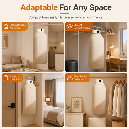 👕 Foldable Clothes Dryer: 3D Warm Air, Smart Remote Control, Gentle Dry, Space-Saving