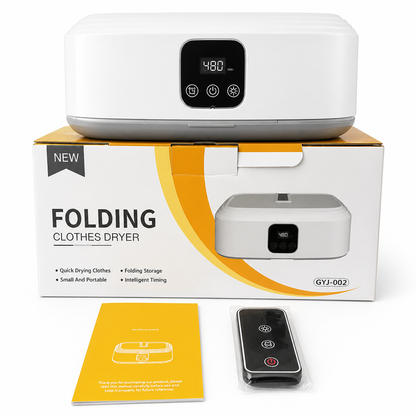 👕 Foldable Clothes Dryer: 3D Warm Air, Smart Remote Control, Gentle Dry, Space-Saving