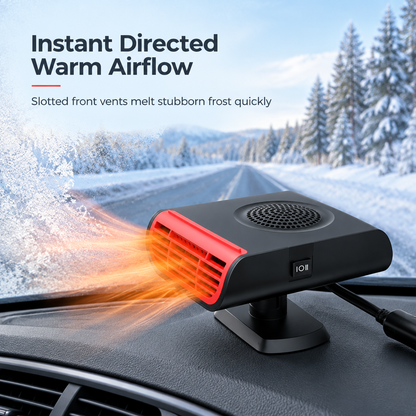 ❄️12V Car Windshield Defroster Defogger Fan – Portable Auto Heater with 360° Rotating Base, Fast Window Ice & Fog Removal for Vehicle