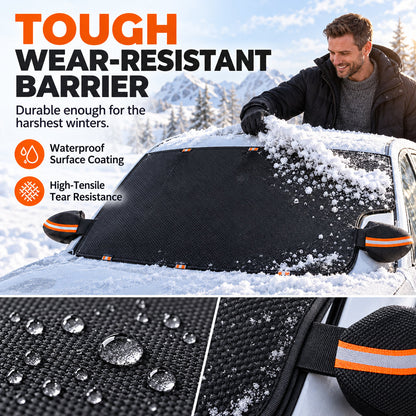 ❄️  Careluxpro Oxford Windshield & Mirror Cover – Magnetic Edges & Secure Straps for Snow, Frost & Sun Protection 🚗☀️