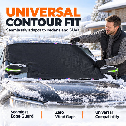 ❄️  Careluxpro Oxford Windshield & Mirror Cover – Magnetic Edges & Secure Straps for Snow, Frost & Sun Protection 🚗☀️