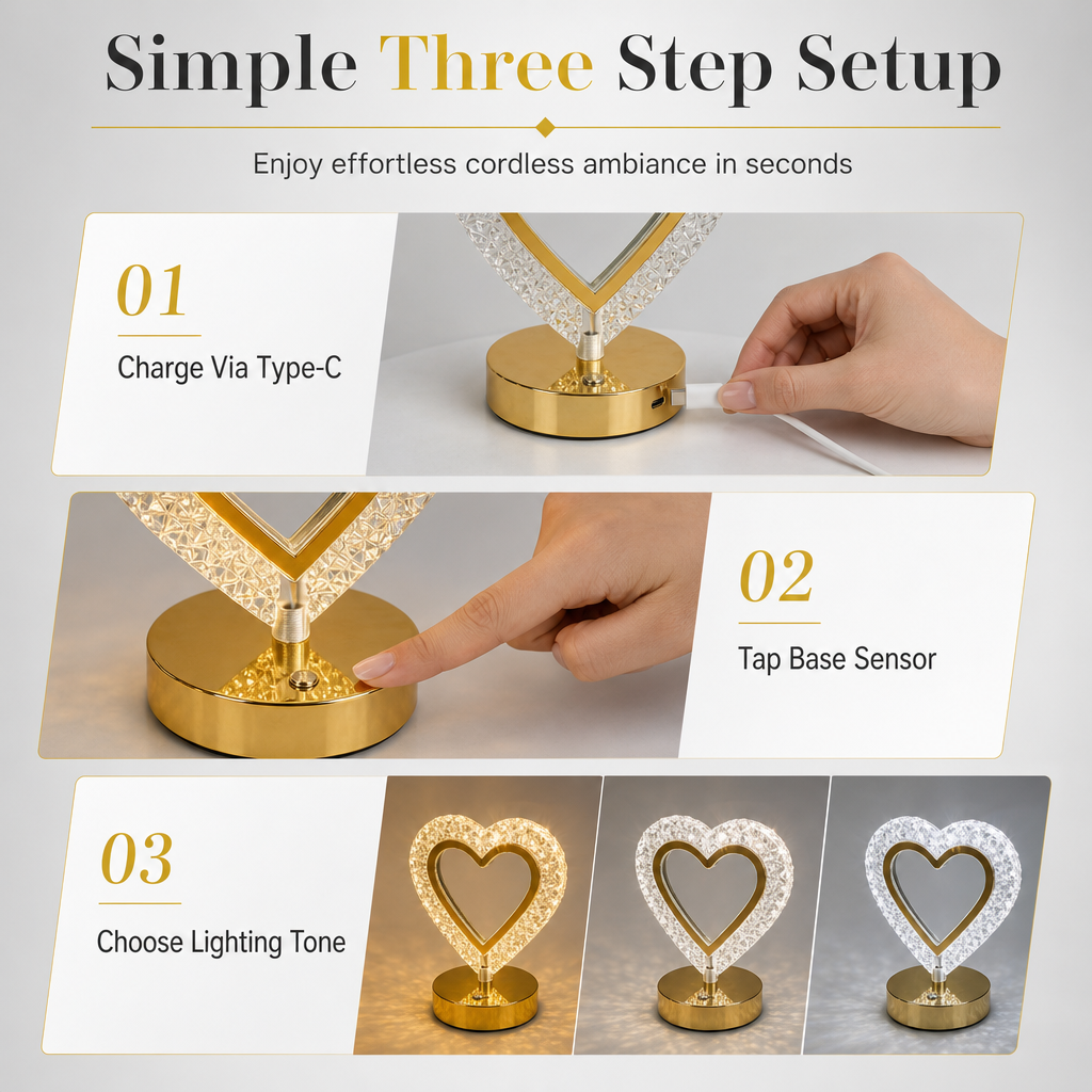 🔥Rechargeable Touch Control Night Light | 3 Color Stepless Dimmable Bedside Atmosphere Lamp for Bedroom💖💡