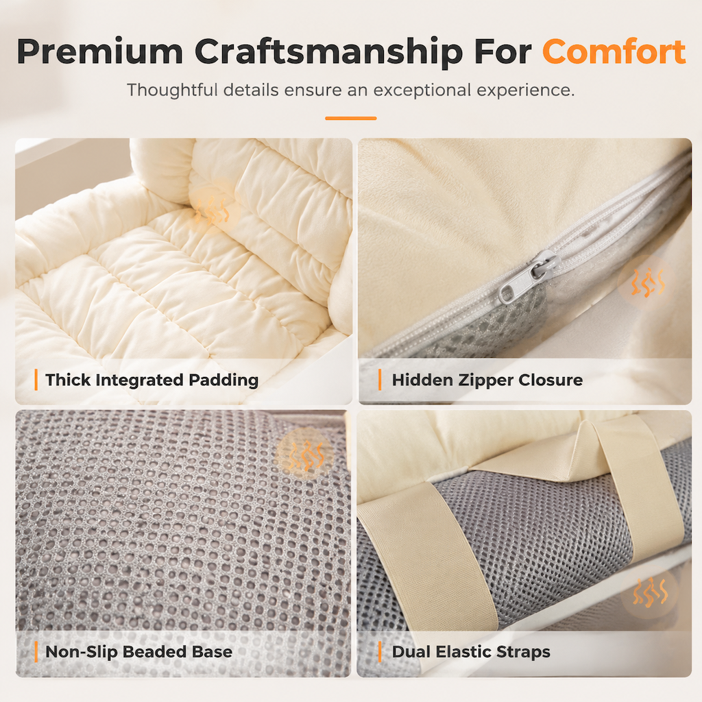 Winter Plush Heated Seat Cushion with Backrest - 5