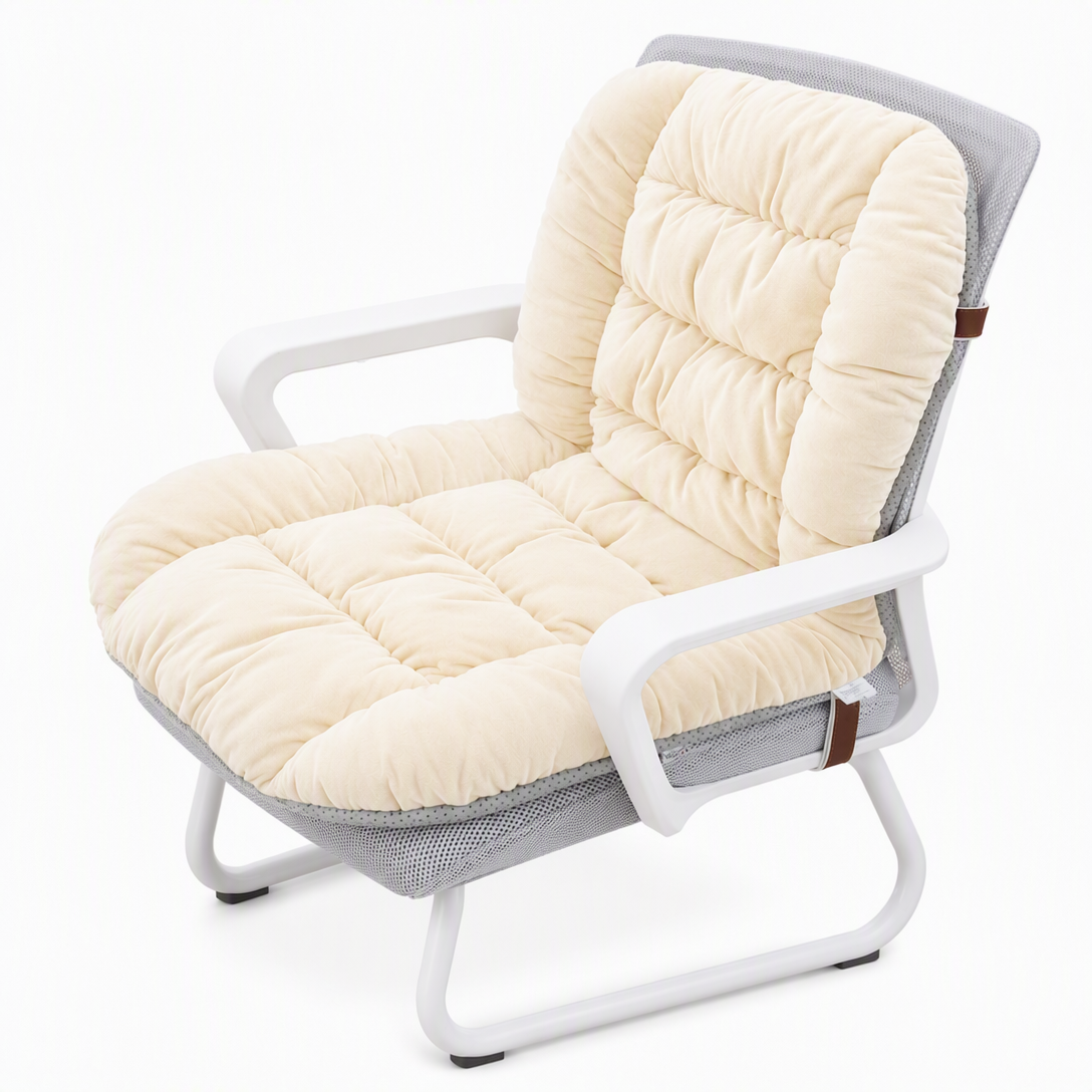 Winter Plush Heated Seat Cushion with Backrest - 9