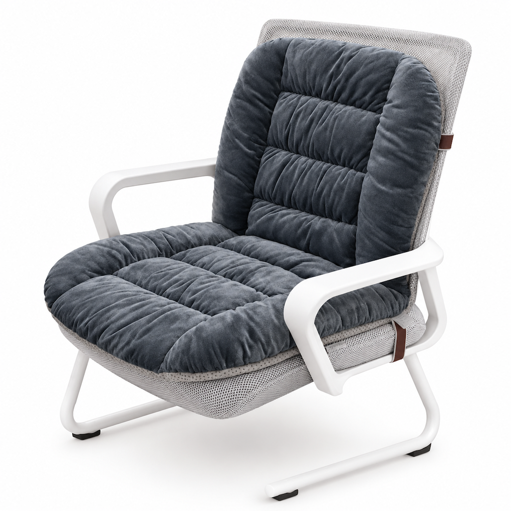 Winter Plush Heated Seat Cushion with Backrest - 11