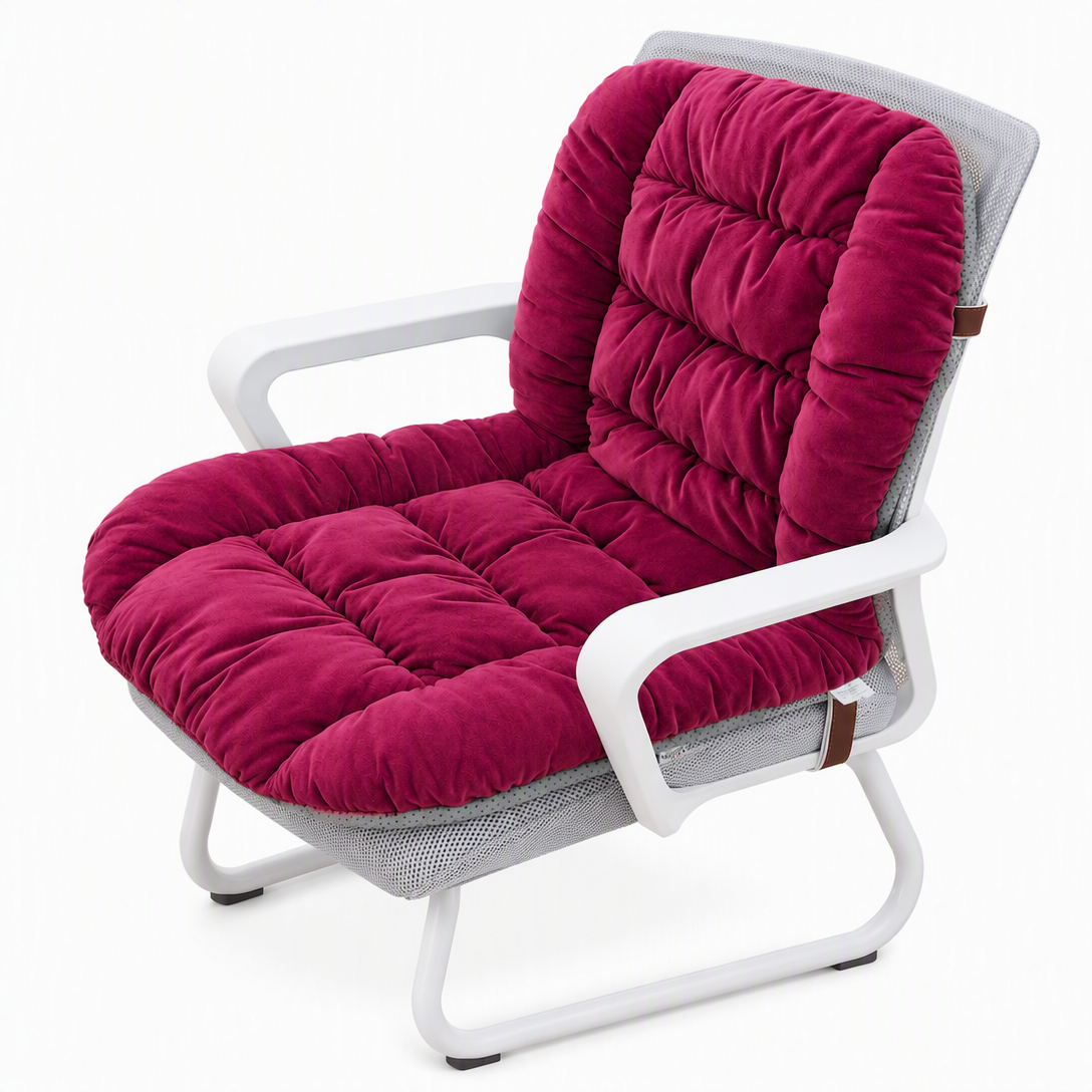 Winter Plush Heated Seat Cushion with Backrest - 14