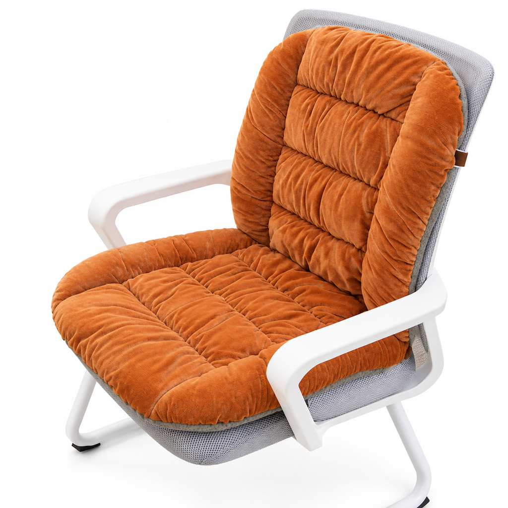Winter Plush Heated Seat Cushion with Backrest - 15