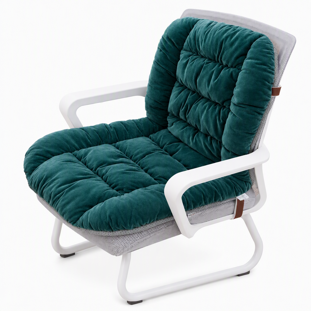 Winter Plush Heated Seat Cushion with Backrest - 18