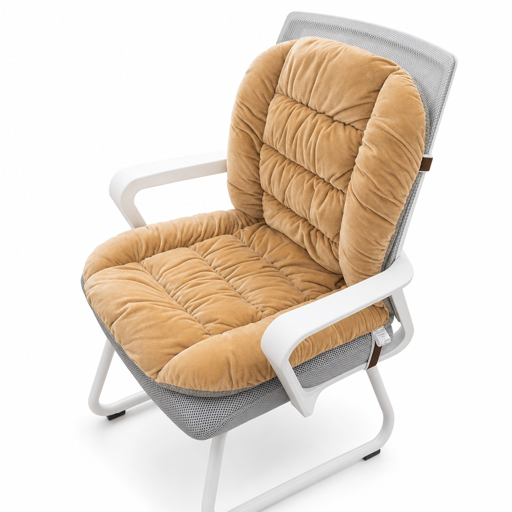 Winter Plush Heated Seat Cushion with Backrest - 19