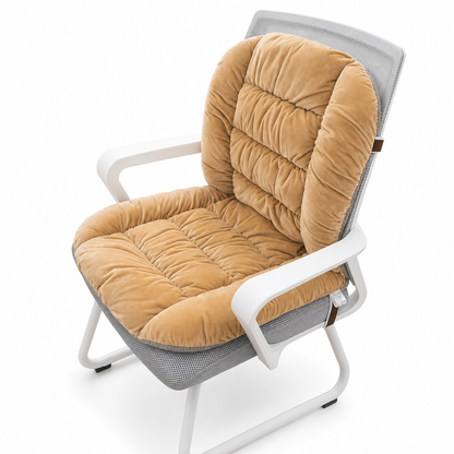 Winter Plush Heated Seat Cushion with Backrest - 19