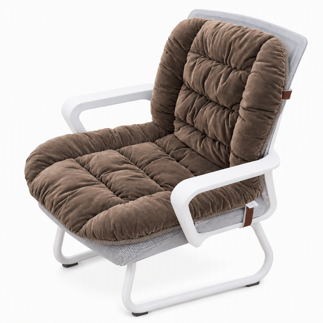 Winter Plush Heated Seat Cushion with Backrest - 20