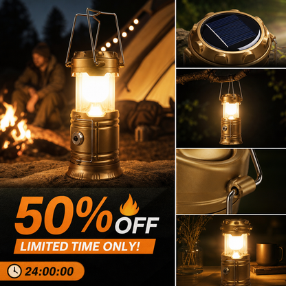 ⏰Careluxpro Solar-powered retractable camping lantern⛺️⛺️