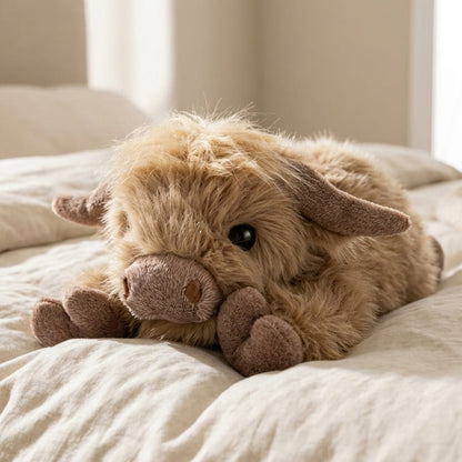 Highland Cow Weighted Stuffed Animal with Microwavable Heating Pad