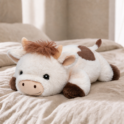 Highland Cow Weighted Stuffed Animal with Microwavable Heating Pad
