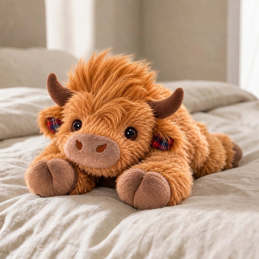 Highland Cow Weighted Stuffed Animal with Microwavable Heating Pad